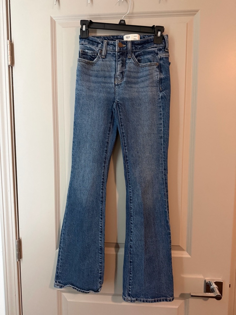 BKE Medium Blue High-Rise Flare Jeans